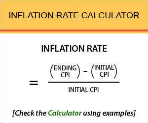 Rate of Inflation Calculator - Find Formula, Check Example & more