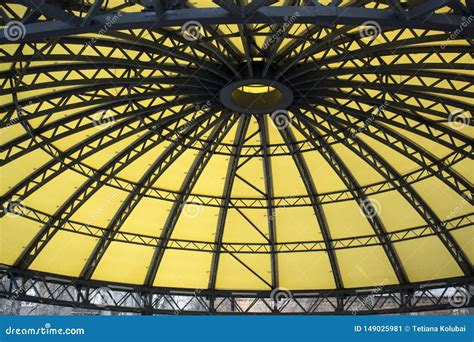 Dome Roof Construction of Iron and Plastic for the Background. Stock Image - Image of dome ...