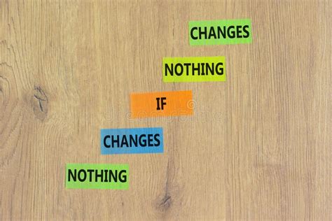 Nothing Change Symbol. Concept Words Nothing Changes If Nothing Changes ...