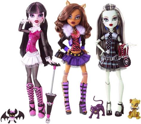 As 3 Monster High Clássicas: Draculaura, Frankie E Clawdeen - R$ 269,00 ...