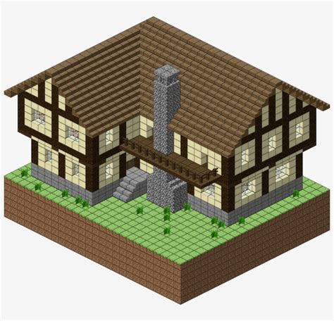 Download Transparent 1 Png - Minecraft House Blueprints Layer By Layer ...