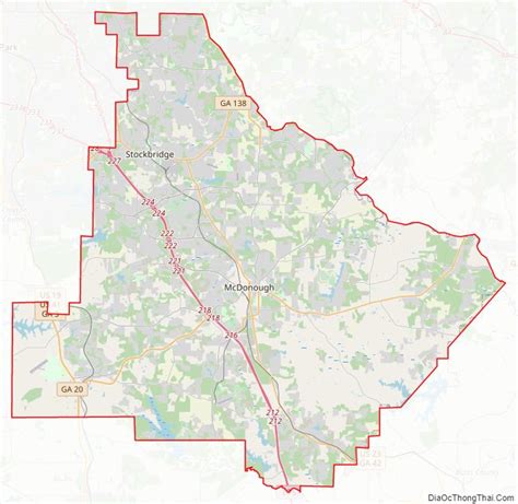 Map of Henry County, Georgia - Thong Thai Real