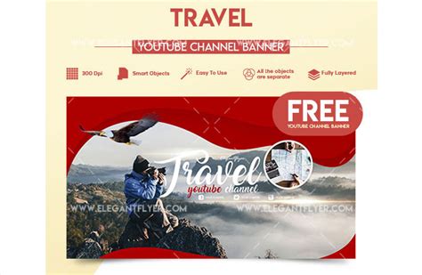 FREE TRAVEL YOUTUBE CHANNEL ART BANNER PSD Archives - Indiater