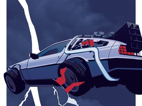 Back To The Future Ii Delorean Illustration by Michael McCalip on Dribbble