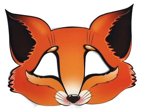 kids-face-masks-template-animals-orange-fox-cut-out - | Mask template ...