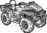 Atv Coloring Free 4 Wheeler Printables Pictures Sketch Page sketch template
