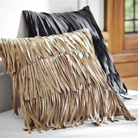 Leather Fringe Pillows | Be Sofia