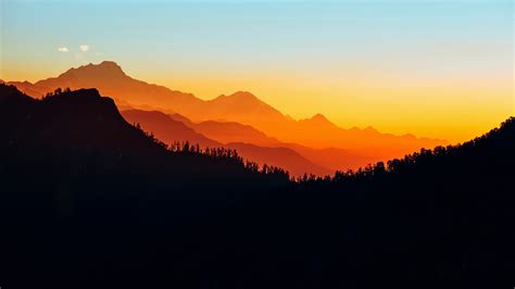 Sunset Silhouette Mountains Wallpapers | HD Wallpapers | ID #30234