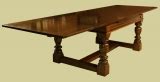 James 1 Period Style Oak Drawer Leaf Table in Village House