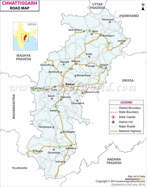 Chhattisgarh Road Map