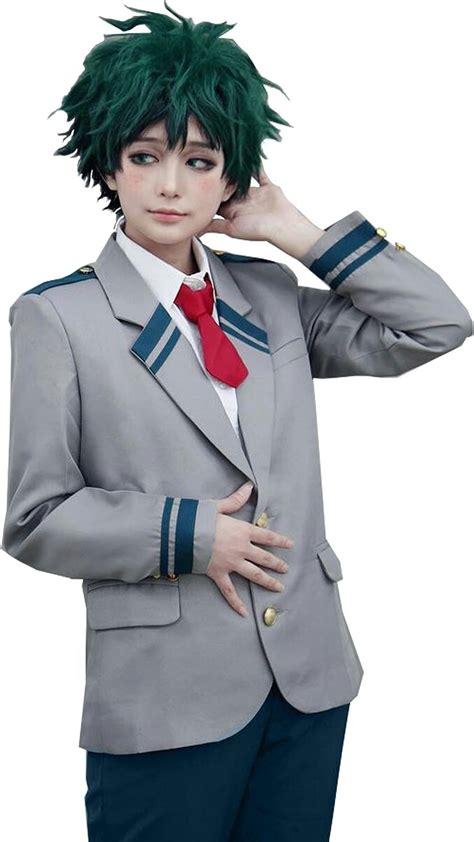 Thundervolt Anime Cosplay My Hero Academia School Boys Uniform Costume (Medium, Grey) : Amazon ...