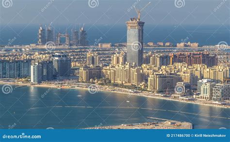 Aerial View of Palm Jumeirah Island Timelapse. Stock Photo - Image of ...