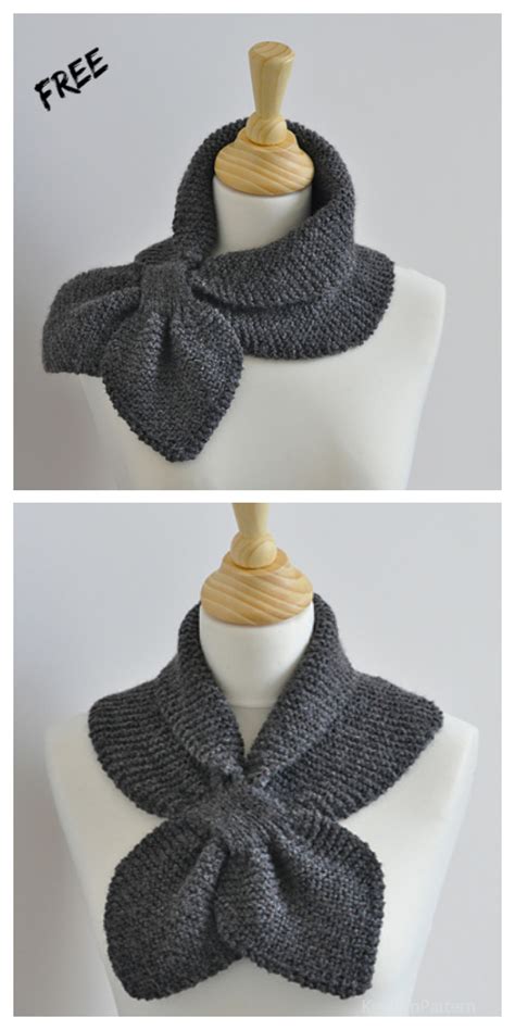 Knit Leaf Neck Scarf Free Knitting Patterns - Knitting Pattern