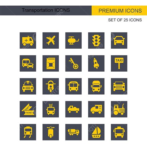 Transport Set Vector PNG Images, Transportation Icons Set, Icon, Transport, Transportation PNG ...