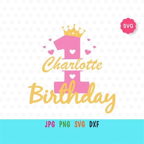 1st Birthday Girl SVG for cricut Split birthday prints for | Etsy