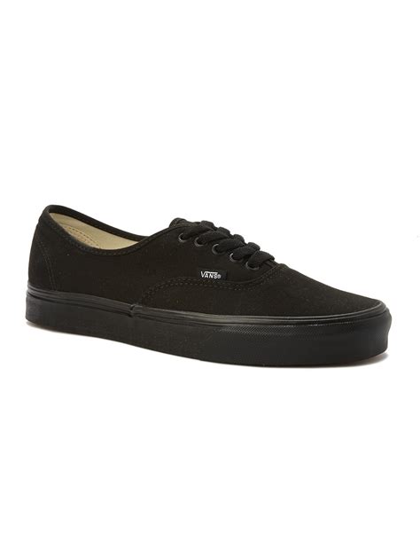 Vans Authentic Canvas Plimsolls All Black in Black for Men | Lyst