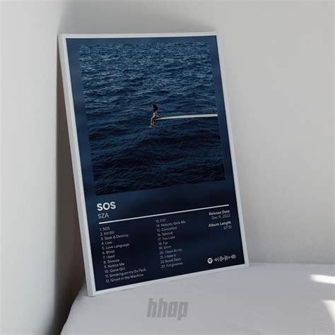 SZA - Sos - Custom Album Poster - Hip Hop Wall Art - Album Cover