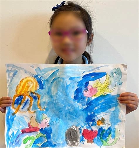 Clara's awesome underwater scene painting