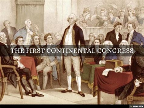 THE FIRST CONTINENTAL CONGRESS