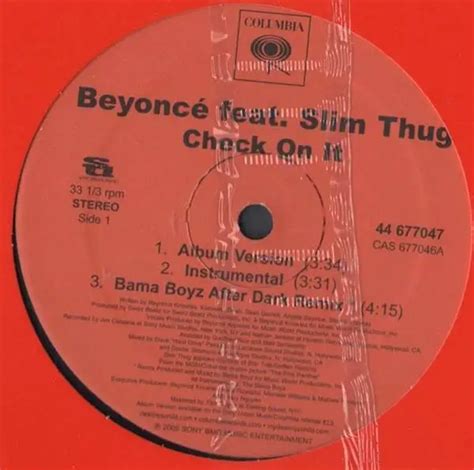 Beyonce Check on it (Vinyl Records, LP, CD) on CDandLP