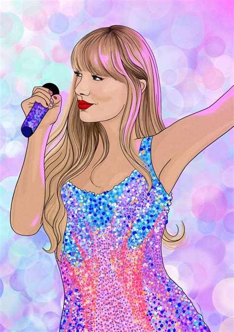 Taylor Swift Lover Art Print | Taylor Swift Eras Tour Wall Art By Laura Frances Heitzman