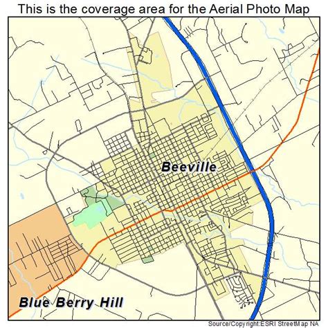 Aerial Photography Map of Beeville, TX Texas