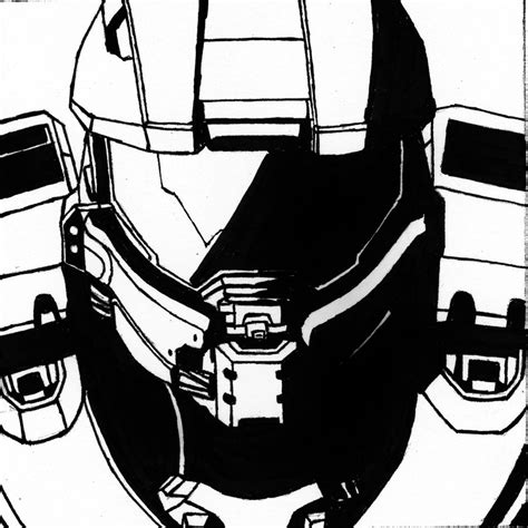 Halo Master Chief Helmet Drawing at GetDrawings | Free download