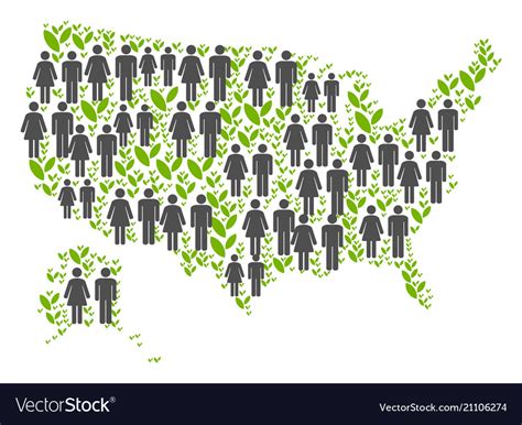 Population usa with alaska map Royalty Free Vector Image