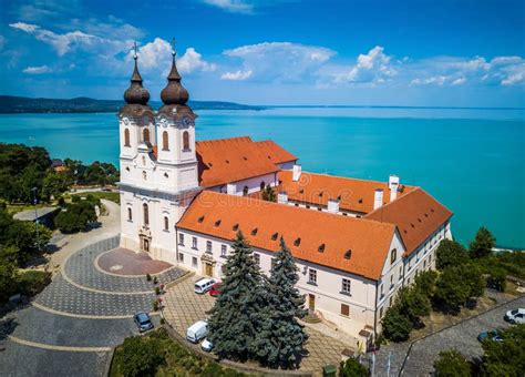 Tihany, Hungary - Aerial View of the Famous Benedictine Monastery of Tihany Tihany Abbey Stock ...