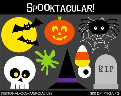 Spooktacular Clipart - Digital Clip Art Graphics for Personal or Commercial Use | Digital clip ...