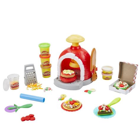 Play-Doh Kitchen Creations Pizza Oven Playset with 6 Cans of Modeling Compound and 8 Accessories ...