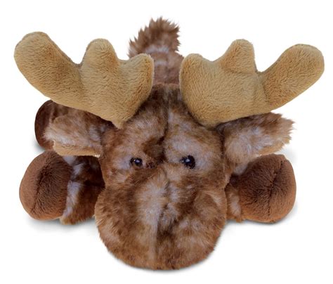 Brown Lying Moose – Super Soft Plush - DolliBu