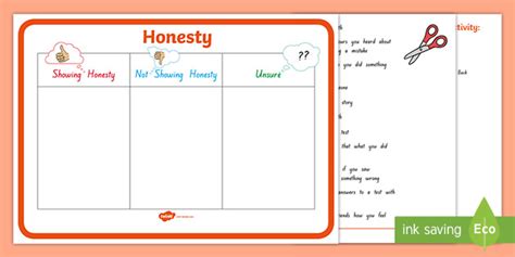 Philosophy Values - Honesty Activity Pack (teacher made)