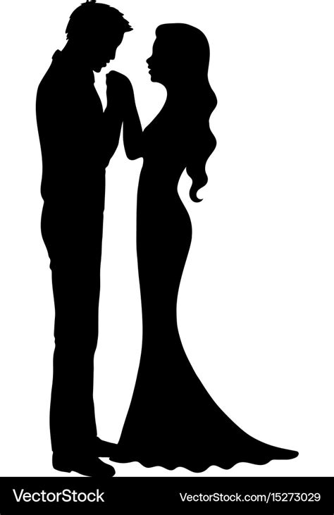 Wedding silhouette Royalty Free Vector Image - VectorStock