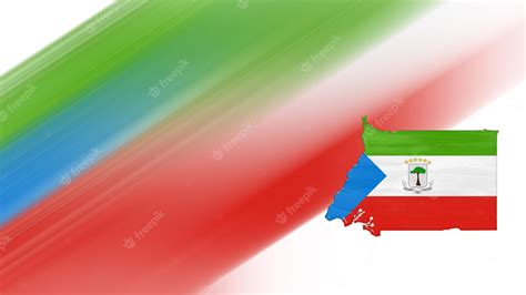 Premium Photo | Map of equatorial guinea, flag map, national colors background