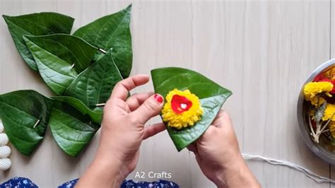 2 Simple and Easy Toran with Betel Leaves || Betel Leaves Decoration Ideas for Diwali Lakshmi ...