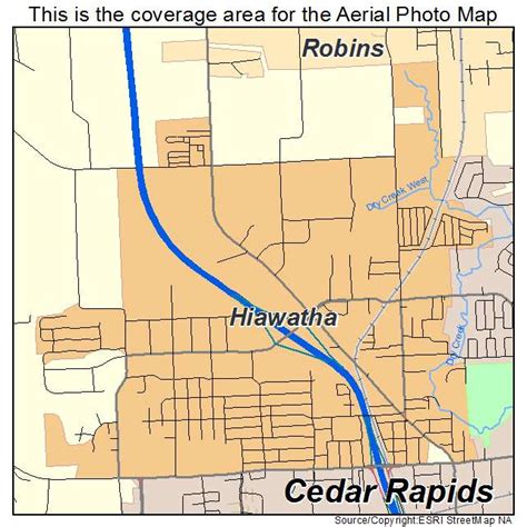 Aerial Photography Map of Hiawatha, IA Iowa