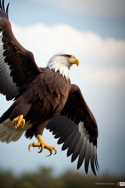 Premium AI Image | bald eagle in flight HD 8K wallpaper Stock ...