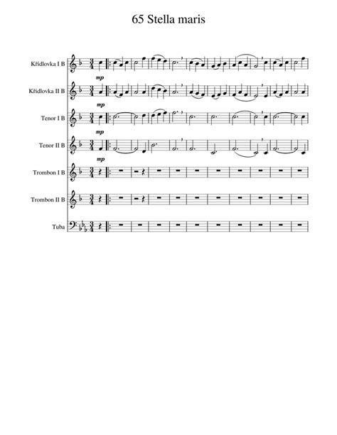 Stella maris Sheet music for Trombone, Euphonium, Tuba, Trumpet tenor & more instruments (Brass ...