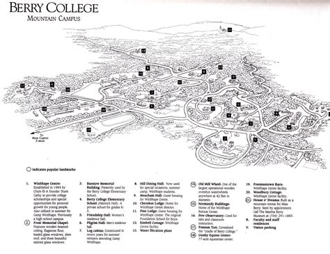 Campus map (Mountain Campus), Berry College | Berry college, Campus map ...