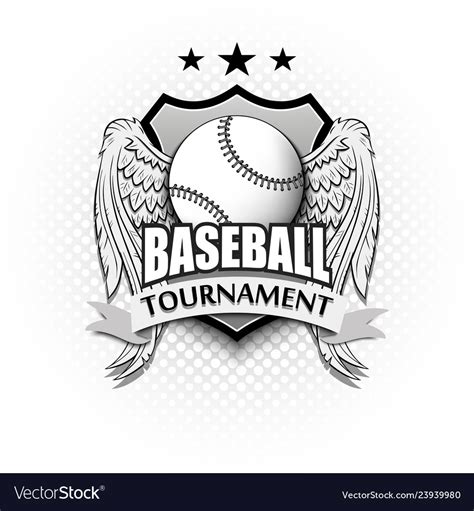 Baseball logo template design Royalty Free Vector Image