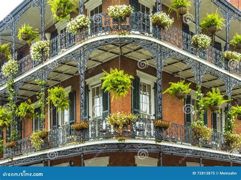 Old New Orleans Houses in French Quarter Stock Image - Image of residence, building: 72813875