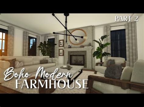 BLOXBURG: Boho Modern Farmhouse | Collab with @Look_io_kas Speedbuild ...