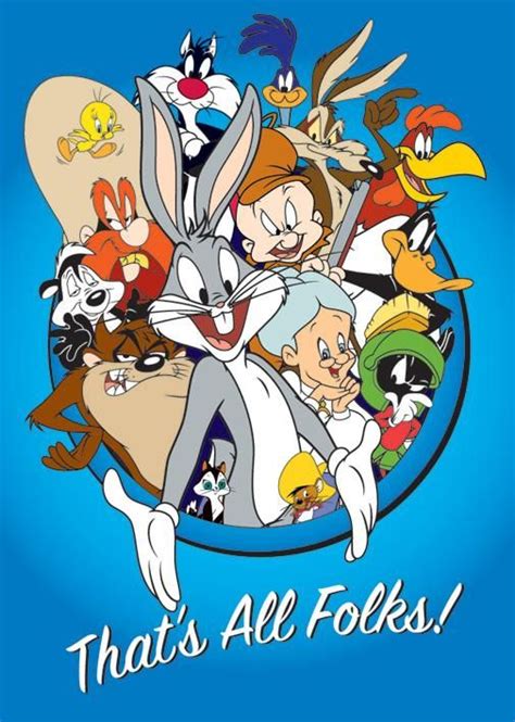 Home - Looney Tunes That's All Folks Poster Looney Tunes Characters ...