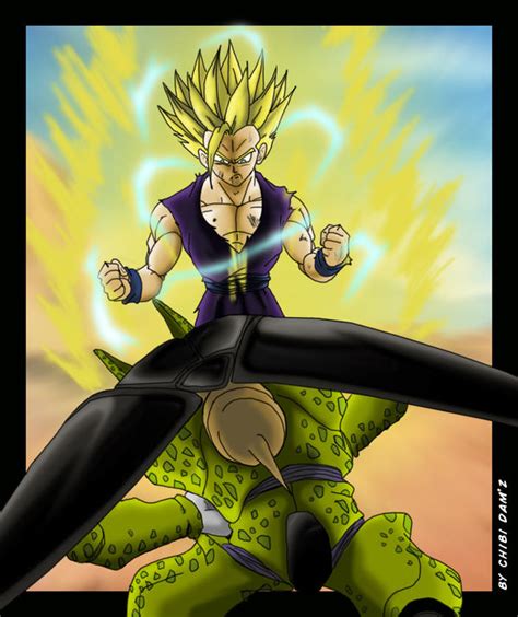 Cell vs gohan ssJ2 by ChibiDamZ on DeviantArt