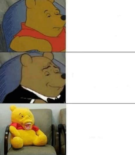 tuxedo winnie de pooh 3 panel Blank Template - Imgflip