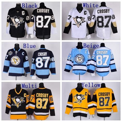 2019 Pittsburgh Penguins Hockey Jerseys #87 Sidney Crosby Jersey Home ...