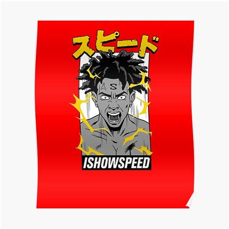 "Ishowspeed Merch Rage Shirt" Poster for Sale by bonitaeloisegb | Redbubble