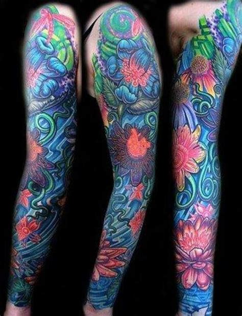 COLOR! Flower Tattoo Shoulder, Flower Tattoo Arm, Flower Tattoo Sleeve, Full Sleeve Tattoos ...