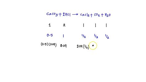 SOLVED: CaCO3 + 2HCl -> CaCl2 + CO2 + H2O How many grams of CO2 are ...